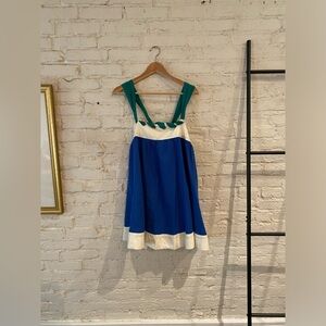 NWT Adorable Anthro Adjustable Colorblock Mini Dress